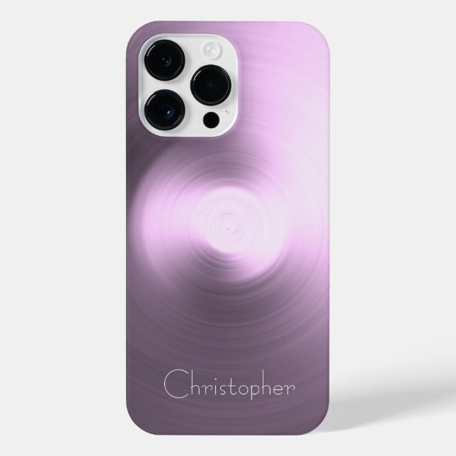 Titan Pink Silber Edelstahl-Druck iPhone 14 Pro Max Hülle (Rückseite)