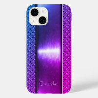 Titan Poliertes violettes Radial Metallic iPhone 1