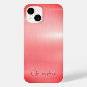 Titan Rot Edelstahl Drucktelefon 15 Case-Mate iPhone 14 Hülle