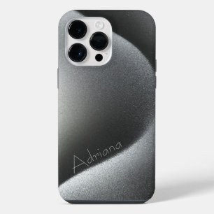 Titan Silber grau Edelstahl Druck iPhone 14 Pro Max Hülle