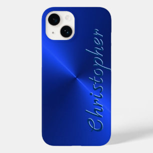 Titanblau Edelstahl-Metallic Case-Mate iPhone 14 Hülle