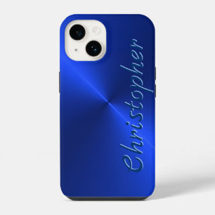 Titanblau Metalliclack Edelstahl iPhone 14 Hülle