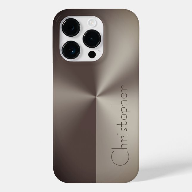 Titanbraun, farblos Case-Mate iPhone 14 pro hülle (Rückseite)