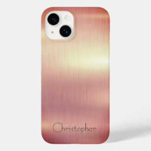 Titanbronze Edelstahl Drucktelefon 15 Case-Mate iPhone 14 Hülle