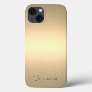 Titangold Edelstahl Drucktelefon 15 Case-Mate iPhone Hülle