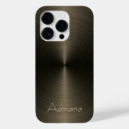 Titangold Edelstahl Metallic Case-Mate iPhone 14 Pro Hülle