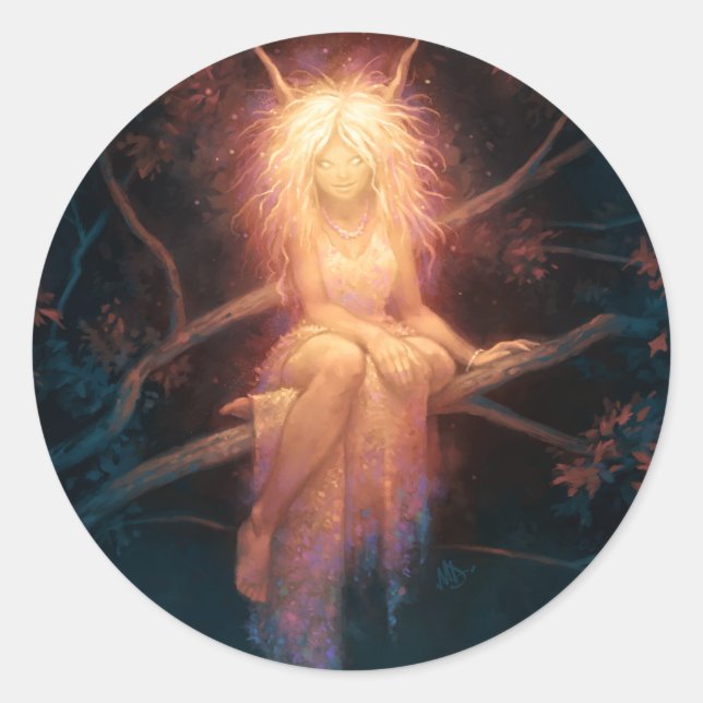 Titania Runder Aufkleber (Vorderseite)