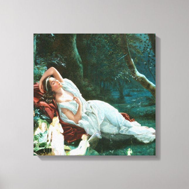 Titania Schlafen im Mondschein Simmons Fee Kunst Leinwanddruck (Vorderseite)