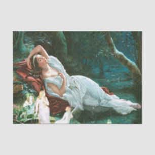 Titania Schlafen in der Mondlichtmühle Kunst Seidenpapier