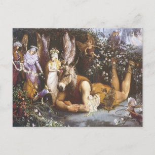 Titania und Bottom,Ein Sommernachtstraum Postkarte