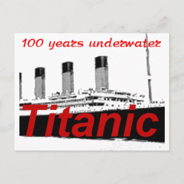 Titanic: 100 Jahre unter Wasser Postkarte (Vorderseite)