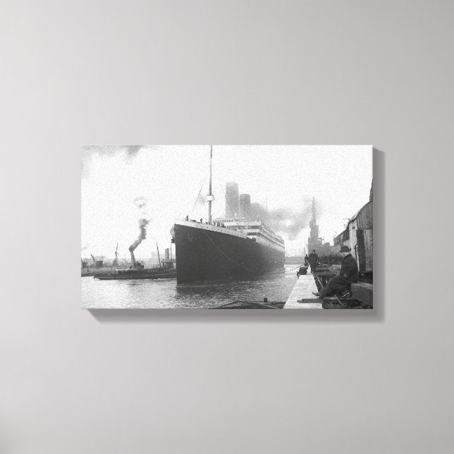Titanic an den Docks von Southampton Leinwanddruck (Vorderseite)