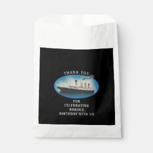 Titanic Birthday Black RMS White Star Line Schiff Geschenktütchen