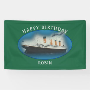 Titanic Birthday Green RMS White Star Line Schiff Banner