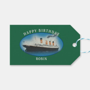 Titanic Birthday Green RMS White Star Line Schiff Geschenkanhänger