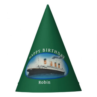 Titanic Birthday Green RMS White Star Line Schiff Partyhütchen