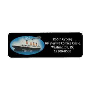 Titanic Black Maritime White Star Rücksendeadresse