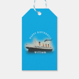 Titanic Blue Birthday White Star Line Schiff Geschenkanhänger