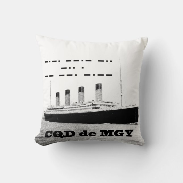 Titanic CQD de MGY Wireless Distanzsignal Kissen (Vorderseite)