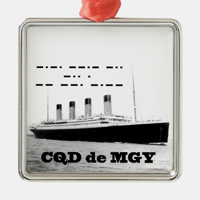 Titanic CQD de MGY Wireless Distanzsignal Ornament Aus Metall (Vorne)