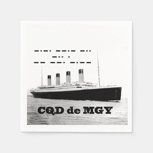 Titanic CQD de MGY Wireless Distanzsignal Serviette (Vorderseite)