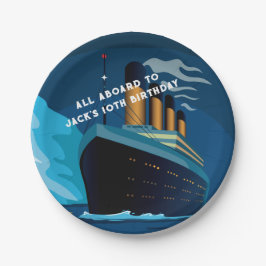Titanic Cruise Ship Liner Geburtstagspapier-Teller Pappteller