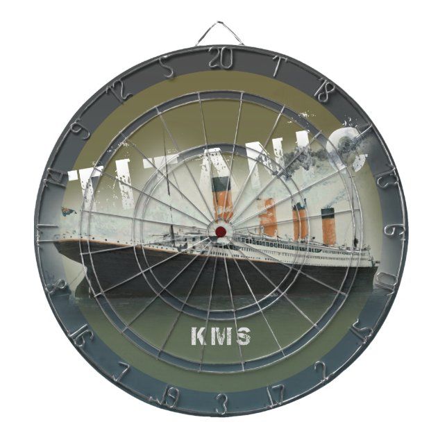 Titanic Custom Monogram Dartscheibe (vorne)