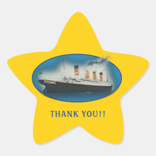 Titanic Danke Yellow Gevor Stern-Aufkleber