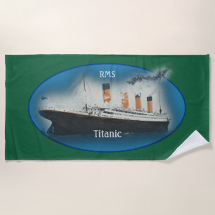 Titanic Green Maritime White Star Line Schiff Strandtuch