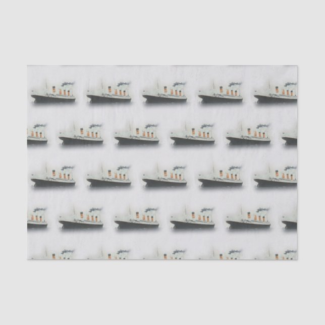 Titanic Iceberg Gray Decoupage Ship Seidenpapier (Vorderseite)