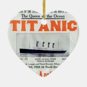 Titanic Königin der Ozeane - White Star Line Keramikornament