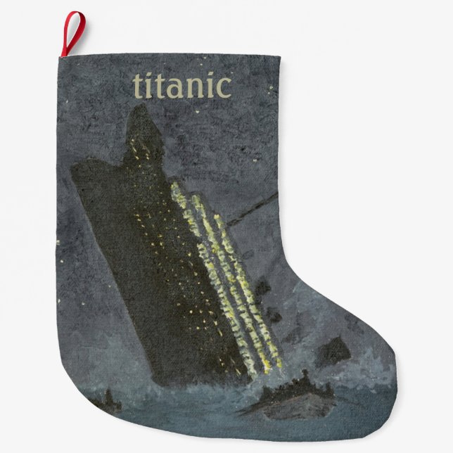 Titanic Maritime Desaster Shipwreck Großer Weihnachtsstrumpf (Vorderseite)