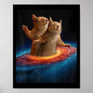 Titanic Meme Eichhörnchen in der Raumgalaxie Gesch Poster