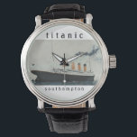 TITANIC Men Watch Armbanduhr<br><div class="desc">Titanic Uhr für Männer !! Mit bearbeitbaren Feldern für die Anpassung... den gesamten Text ersetzen oder entfernen. Diese Uhr zeigt meine originale Ölmalerei der Titanic über Meeresversuche. Copyright 2/1995</div>