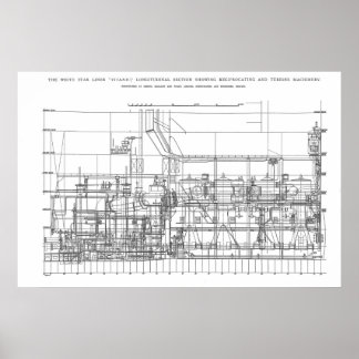 Titanic Motor Profil Plan Poster