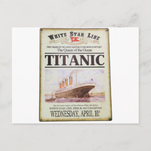 Titanic-Plakat Postkarte