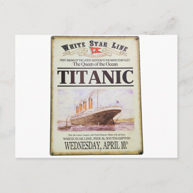 Titanic-Plakat Postkarte (Vorderseite)