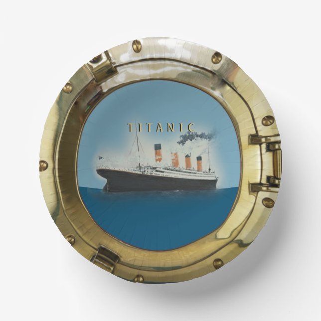 Titanic Porthole Bowl Pappteller (Vorderseite)