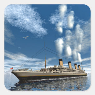 Titanic Quadratischer Aufkleber