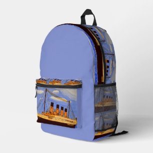 Titanic-Schiff-Rucksack Bedruckter Rucksack