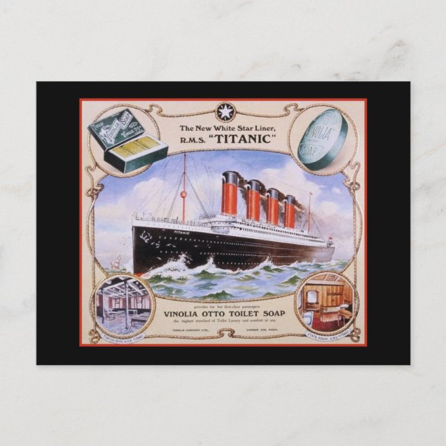 Titanic-Seifenetikett Postkarte (Vorderseite)