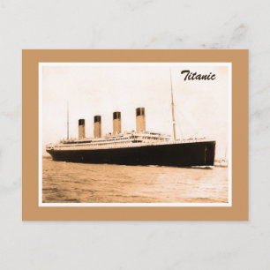 Titanic Sepia Art Foto Postkarte
