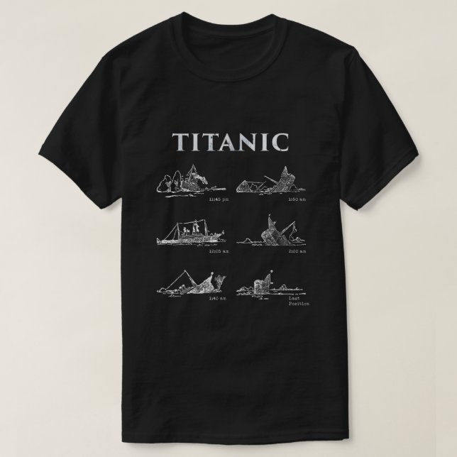 Titanic Shirt Titanic Sinking Shirt Titanic Gesche (Design vorne)
