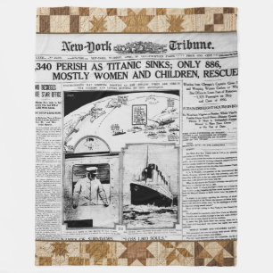 Titanic-Unglück 1912 Tribune-Quilt-Decke Fleecedecke