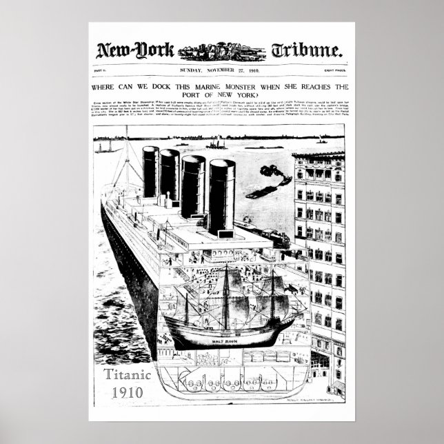 Titanic Vintag 1910 Poster (Vorne)