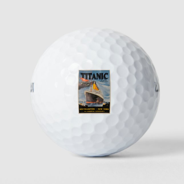 titanic vintage poster golfball (Vorderseite)