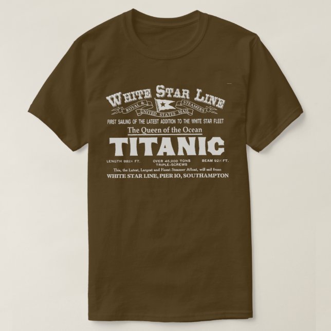 Titanic White Line T-Shirt (Design vorne)