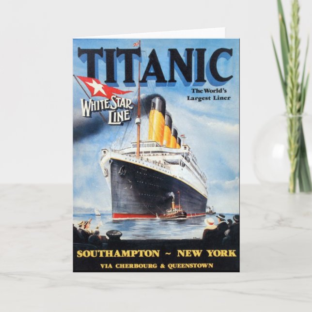 Titanic White Star Line - Weltgrößter Liner Karte (Vorderseite)