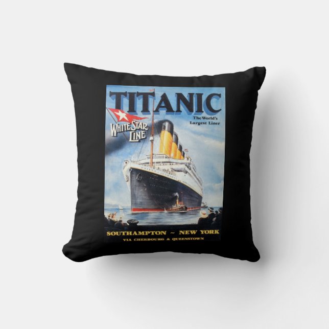 Titanic White Star Line - Weltgrößter Liner Kissen (Vorderseite)