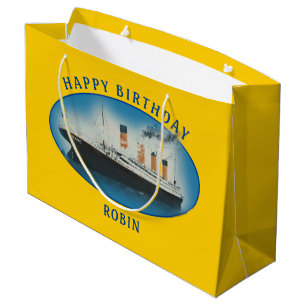 Titanic Yellow Birthday Große Geschenktüte